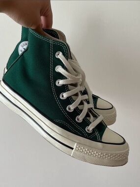 Converse High Top Sneakers - Forest Green & White Chuck 70